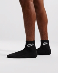 Tất Thể Thao Unisex Nike Black Cổ Thấp 3PR - Black