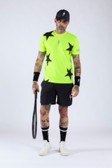Áo Ngắn Tay Thể Thao Nam Pickleball/Tennis About Tech STARS FLUO YELLOW