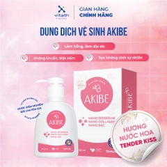 Dung dịch vệ sinh phụ nữ Akibe diệt nấm candida, kháng khuẩn, khử mùi, hỗ trợ làm hồng và se khít