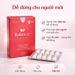 Men vi sinh phụ khoa Balance EVA hộp vỉ 10 viên tiện lợi cho chị em trải nghiệm – 6 tỷ lợi khuẩn, cân bằng pH, giảm viêm ngứa, khí hư, hỗ trợ vùng kín khỏe mạnh