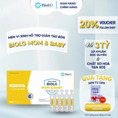 [QUÀ CHO MẸ] Men Vi Sinh BioLG Mom & Baby Giảm Táo Bón Bổ Sung Chất Xơ XOS 3 Chủng Lợi Khuẩn Hỗ Trợ Tiêu Hóa Cho Mẹ & Bé