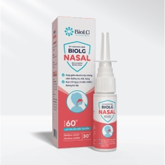 [ƯU ĐÃI QUÀ KHỦNG] Xịt Vi Sinh BioLG Nasal Bổ Sung 60Tỷ Lợi Khuẩn Hỗ Trợ Làm Giảm Triệu Chứng Hô Hấp
