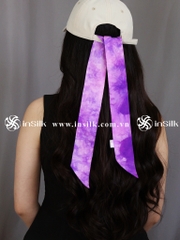 Khăn lụa tơ tằm | khăn Twilly | InSilk - Khuê vân (hồng, tím)
