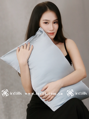 Vỏ gối lụa | InSilk  - xám ghi
