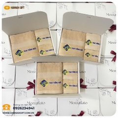 SET KHĂN TẮM – KHĂN GỘI THÊU LOGO – QUÀ TẶNG TINH TẾ - THIẾT THỰC