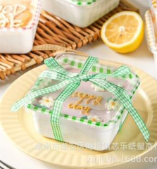 Hộp gato caro size nhỏ 11.8*6.5cm T1500 Xanh/ Hồng/ Vàng