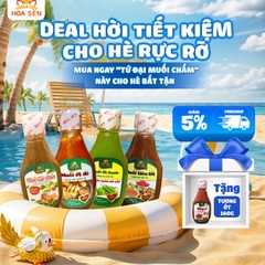Combo "Tứ Đại Muối Chấm" 4 vị tặng thêm tương ớt 160g