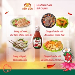 Tương ớt tự nhiên Tương Việt Hoa Sen chai 160g, không màu tổng hợp, đậm đà bắt vị
