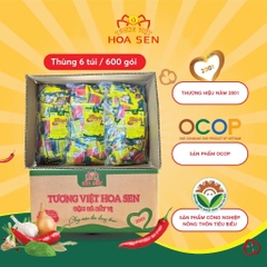 Thùng Tương Ớt Gói 15g MM - Thùng 6 túi/600 gói tiện lợi -Tương Việt Hoa Sen - Đậm đà bắt vị