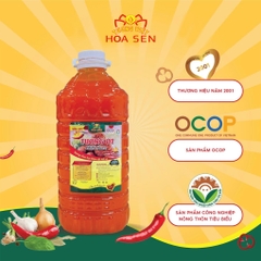 Tương Ớt 4.2kg bình tròn - Tương Việt Hoa Sen - Đậm đà bắt vị