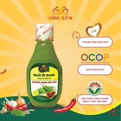 Muối ớt xanh Tương Việt Hoa Sen, dùng chấm hải sản, đồ nướng, chai 185g