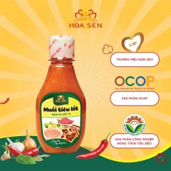 Combo Sốt Chấm Tương Việt Hoa Sen - Muối Ớt Đỏ - Muối Ớt Xanh - Muối Tiêu Lốt chai 185g, dùng chấm hải sản, đồ nướng
