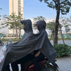 Áo mưa cánh dơi 2 đầu (81-2G) có kính chất liệu vải dù vân tổ ong cao cấp chống thấm mưa tốt (Tuấn Phong)