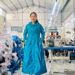 Áo mưa măng tô nữ 52A 2 lớp phong cách thời trang trẻ trung nặng động đi mưa và chống rét (Tuấn Phong)