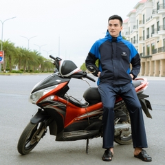 Bộ áo mưa 68A 2 lớp siêu nhẹ đi mưa và chống rét phản quang sau lưng cực sáng phong cách thời trang trẻ trung năng động, chống thấm mưa tốt ( Tuấn Phong)