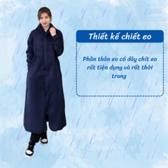 Áo mưa măng tô nữ 52A 2 lớp phong cách thời trang trẻ trung nặng động đi mưa và chống rét (Tuấn Phong)