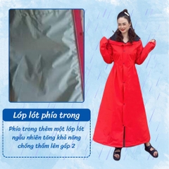 Áo mưa măng tô nữ 52A 2 lớp phong cách thời trang trẻ trung nặng động đi mưa và chống rét (Tuấn Phong)