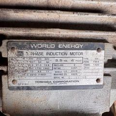 Motor 5.5kw - 4P 1450 vòng Hàng Nhật Bãi