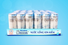 Nước uống ion kiềm Sanna đóng lon khay 24 lon