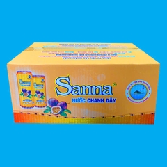 KM Nước Chanh dây Sanna đóng lon 320ml Thùng 24 lon