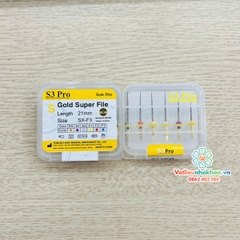 File máy nội nha - File máy dẻo kháng gãy S3 Gold (MUA 10 TẶNG 1)