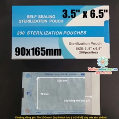 Túi hấp tiệt trùng y tế dán sẵn (Hộp 200 túi)
