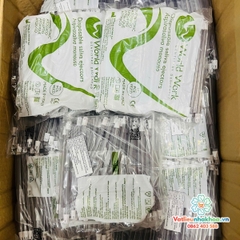 Ống hút nước bọt World Work Ý (Gói 100 cái)