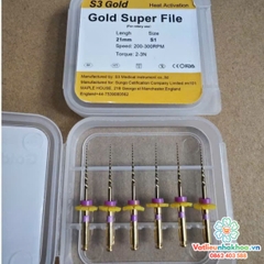 File máy nội nha - File máy dẻo kháng gãy S3 Gold (MUA 10 TẶNG 1)