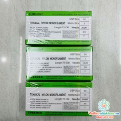 Chỉ khâu phẫu thuật không tiêu Nylon - Surelon hộp 12 sợi - SUREMED