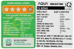 Tủ đông Aqua Inverter 379 lít AQF-C4801EN