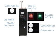 Máy lọc nước RO nóng nguội lạnh Hydrogen ion kiềm Kangaroo Sumire KGHC12A2 12 lõi