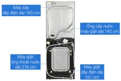 Tháp giặt sấy LG Inverter giặt 25 kg - sấy 17 kg WT2517NHEG