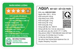 Máy giặt sấy Aqua Inverter giặt 13kg - sấy 8kg AQD-DH1300H.PS