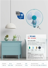 Quạt treo tường Senko TR1683 - Remote