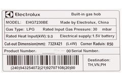 Bếp ga âm Electrolux EHG7230BE