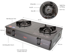 Bếp ga đôi Paloma PA-7PEJ