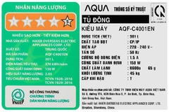 Tủ đông Aqua Inverter 301 lít AQF-C4001EN