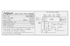 Máy sấy thông hơi Aqua 8 kg AQH-V800H(SS)