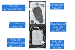 Tháp giặt sấy LG WashTower Inverter giặt 14 kg - sấy 10 kg WT1410NHB