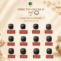 Vòng  tay chu sa 21 hạt