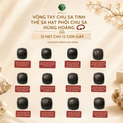VÒNG TAY CHU SA TINH THỂ SA PHỐI CHU SA HÙNG HOÀNG