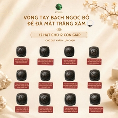 Vòng tay bạch ngọc bồ đề phối đá mặt trăng xám