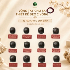 Vòng tay chu sa thiết kế đeo 2 vòng