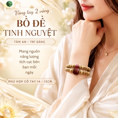 VÒNG TAY 2 VÒNG TINH NGUYỆT BỒ ĐỀ PHỐI CHU SA