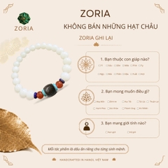 Vòng tay bạch ngọc bồ đề 20 hạt phối đá nam hồng mã não