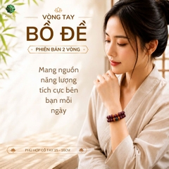Vòng Tay Bồ Đề 2 Vòng Phối Mã Não Nam Hồng