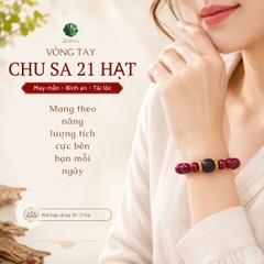 Vòng  tay chu sa 21 hạt