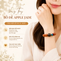 Vòng Tay Bồ Đề Apple Jade 19 Hạt