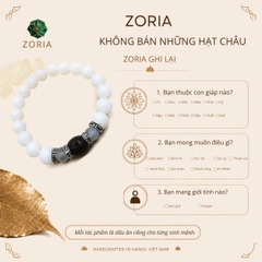 Vòng tay bạch ngọc bồ đề phối đá mặt trăng xám