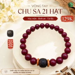 Vòng  tay chu sa 21 hạt